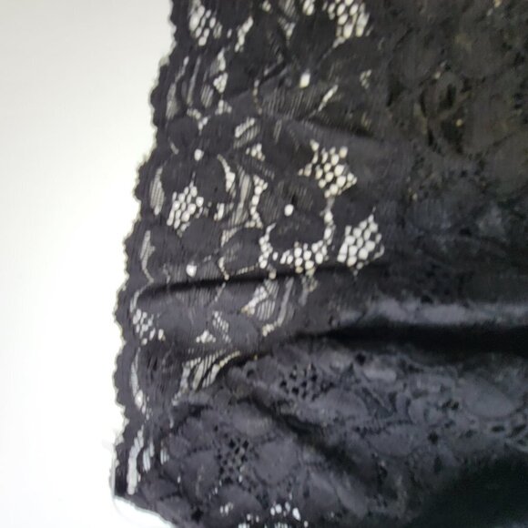 Black Lace Long Camisole Lace Tank Top Stretchy Long Camisole - Size L- NEW - Picture 6 of 15